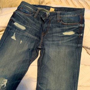 Banana Republic straight leg distressed jeans